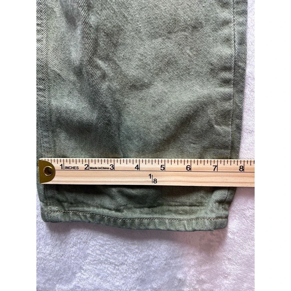 Levi’s Men’s 501 Jeans Button Fly Green W35 L36 Tagged Actual Inseam 32